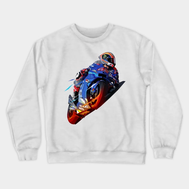 Alex Rins Low Poly Crewneck Sweatshirt by pxl_g